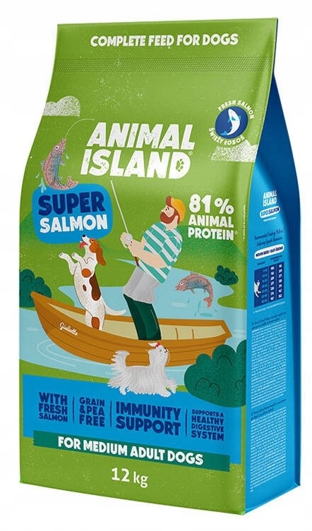 Animal Island Sucha karma dla psa Łosoś 12 kg