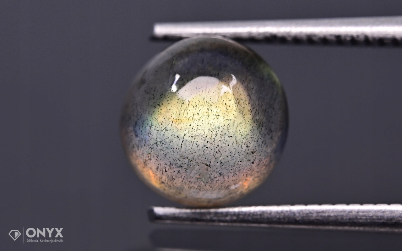 Labradorit kabošon A kulatý fi 7 mm