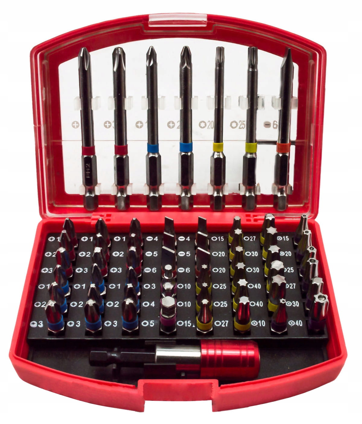 

Zestaw bitów 56el. Pz Ph Torx Hex Płaski