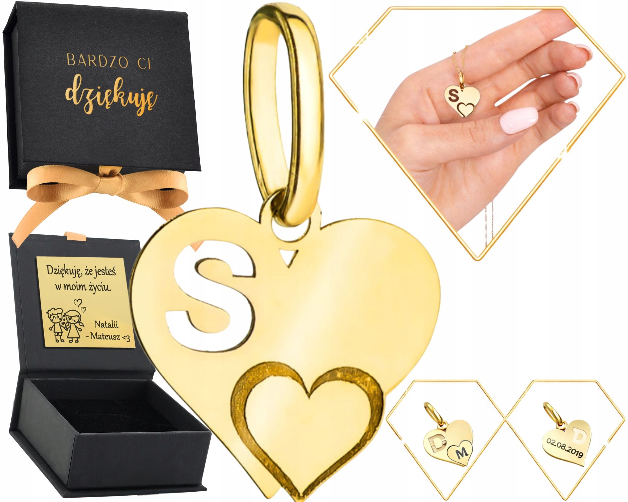 Přívěsek Písmeno S Zlato