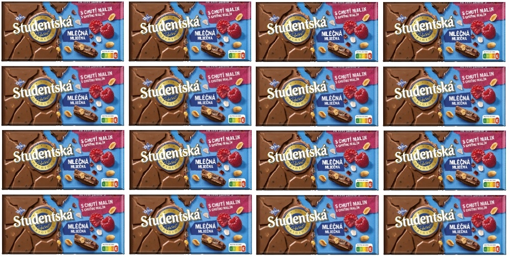 16x 170g Orion Studentska Mleczna malina czekolada Karton