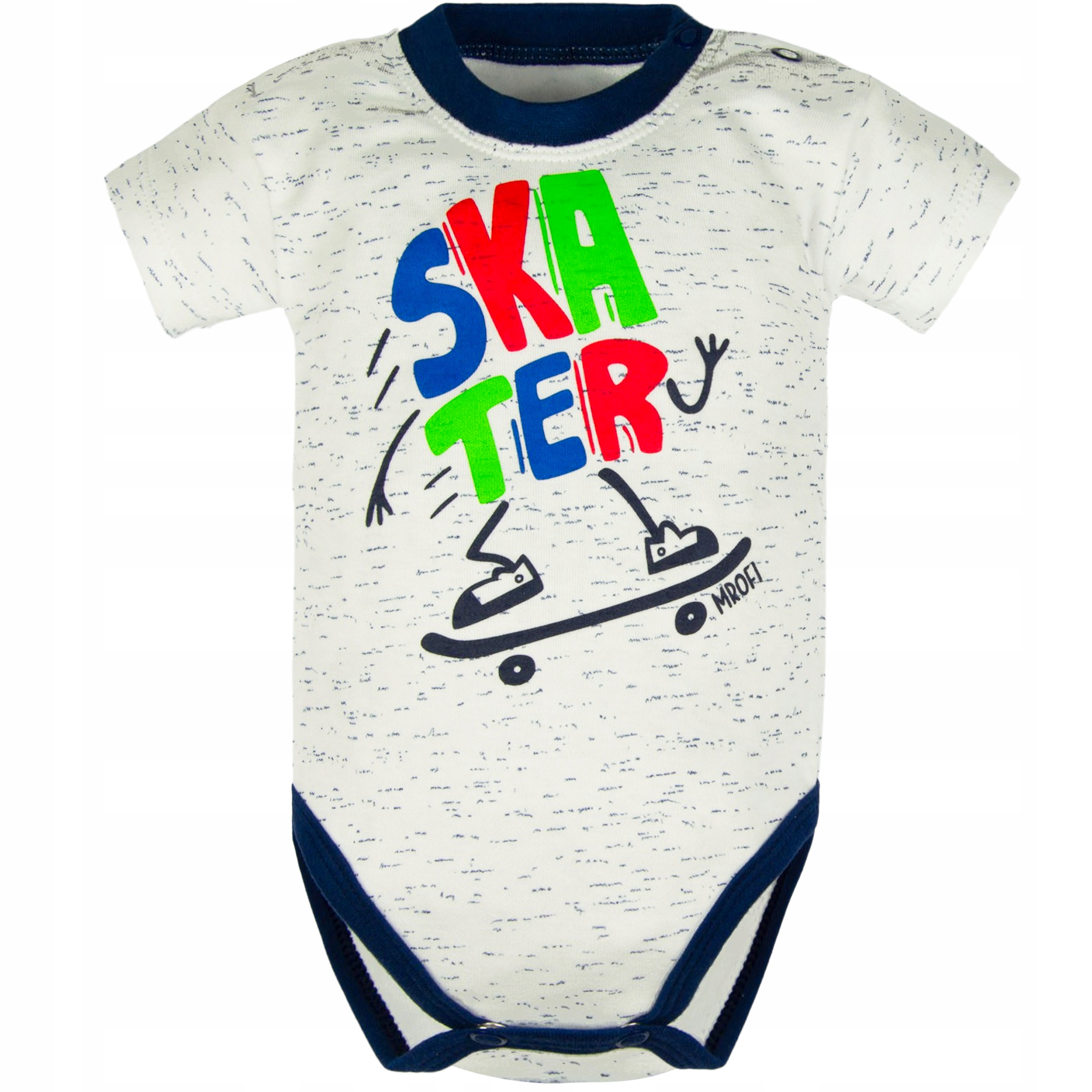 BODY krótki rękaw SKATER 74 bawełniane MROFI