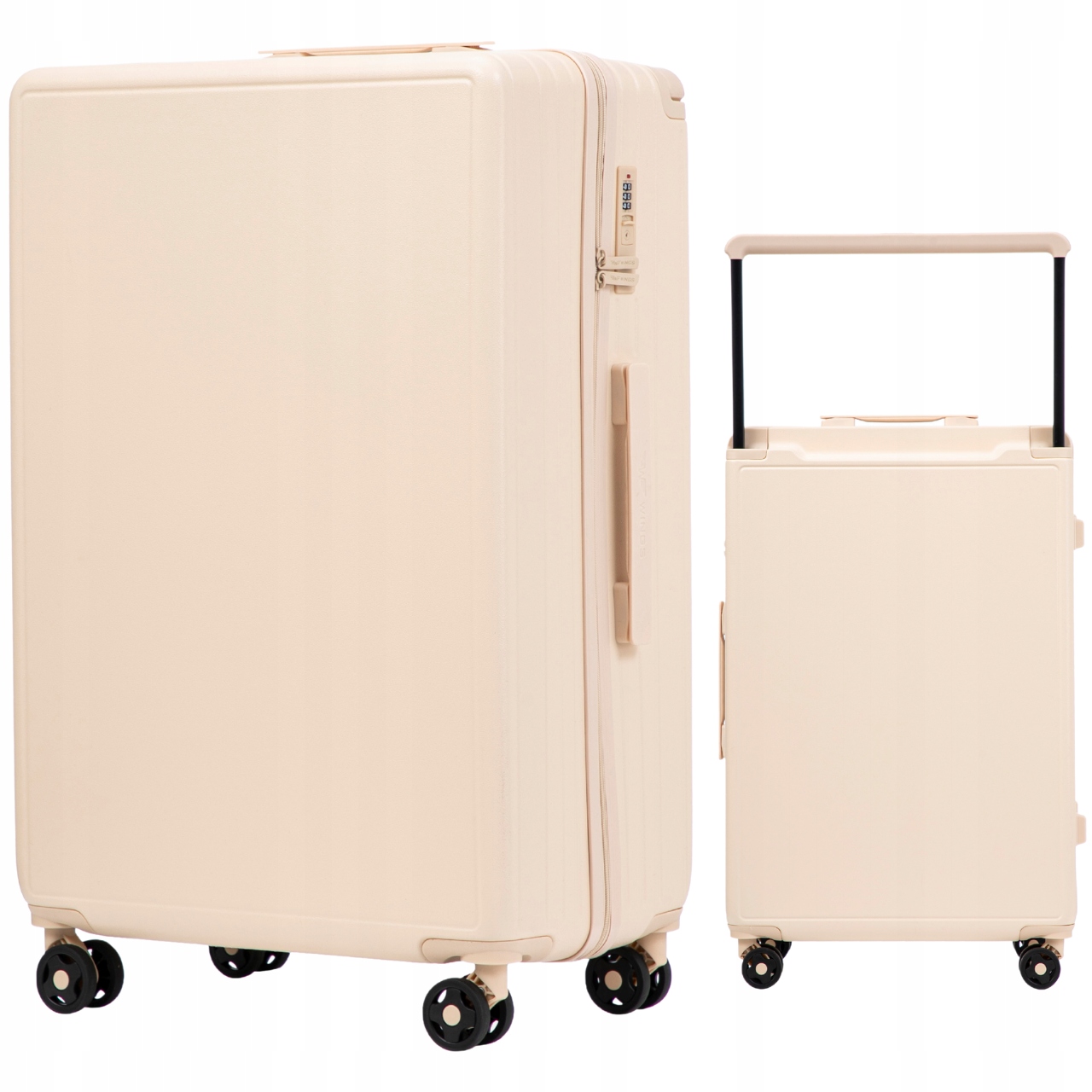 Velký cestovní kufr XXL Wings Zavazadlo na 4 kolečkách Tvrdé Silné Abs letadlo