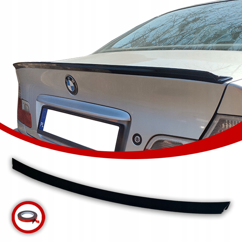 Bmw 3 E46 Letka Spoiler Přídavek Abs Černý Lesk