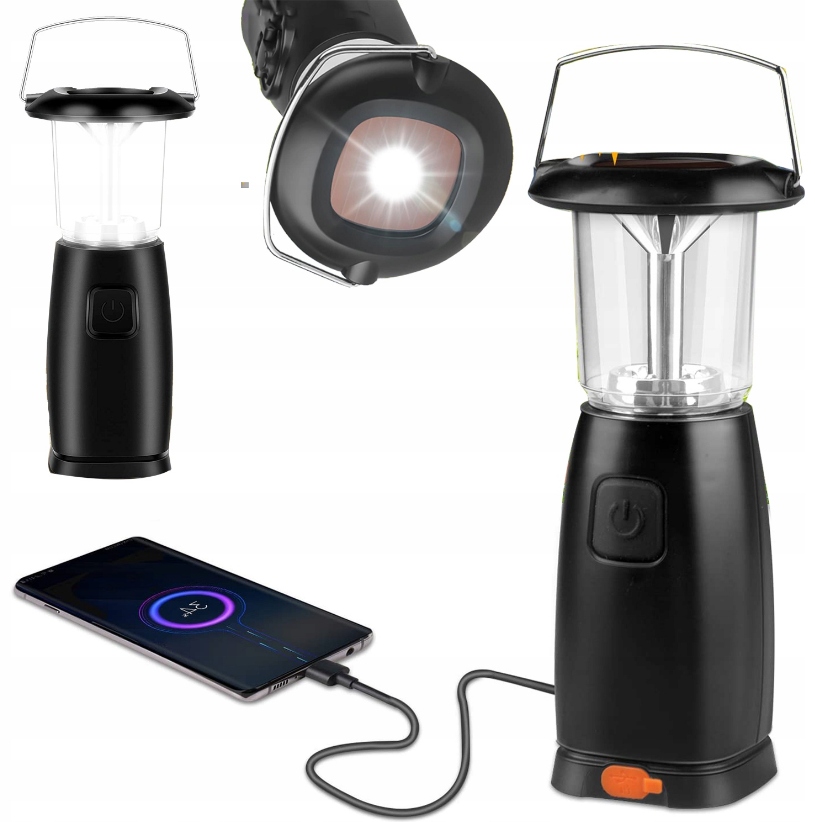 

Lampa Kempingowa Lampa Solarna Na Korbkę 6 Led Usb