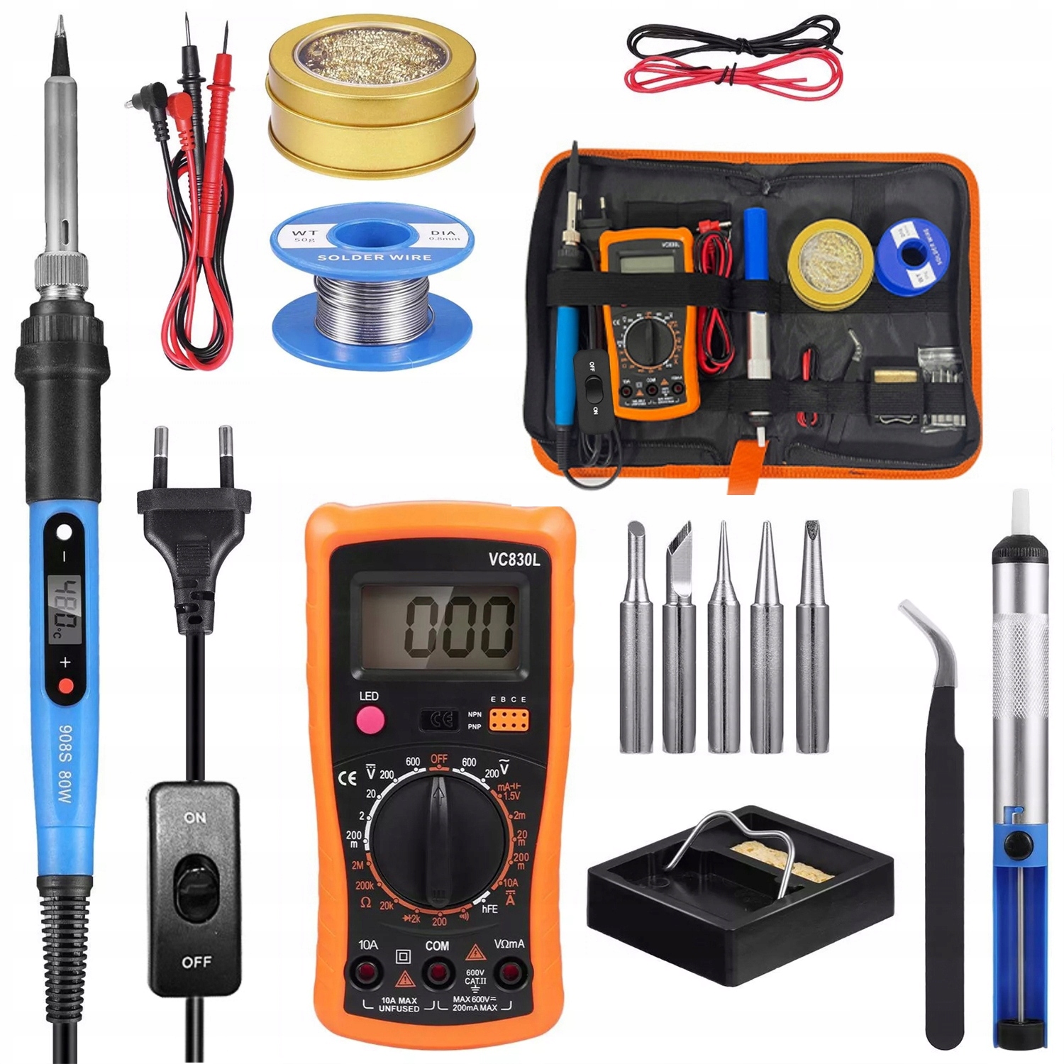 15v1 Přesná LCD Páječka 908S 80W S Regulací Teploty Set