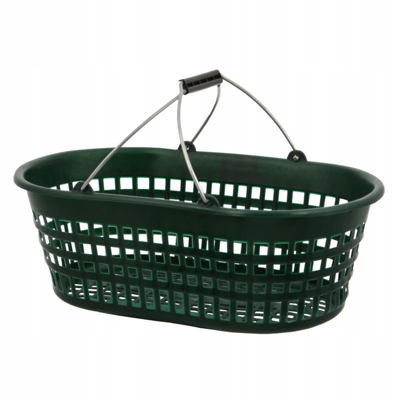 

Kosz ogrodowy zielony z rączką na owoce trawę 15kg