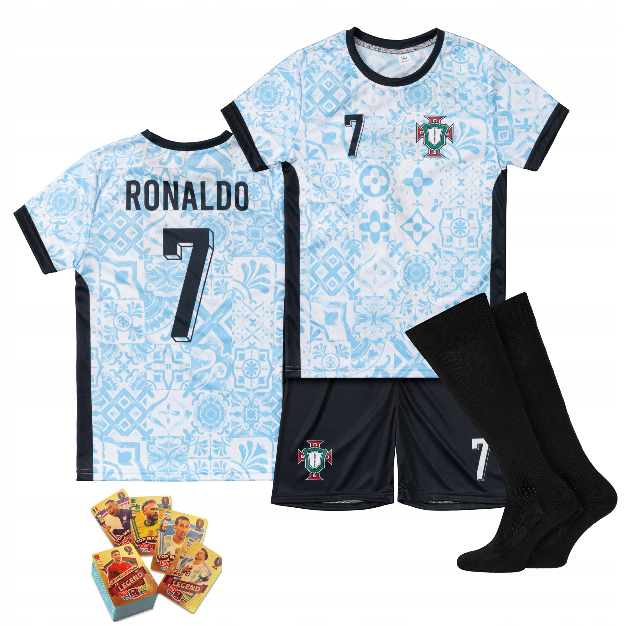 Strój komplet piłkarski Ronaldo Portugalia 7 rozm. 128