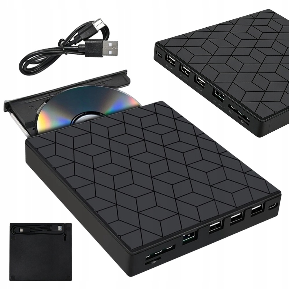 Externí Jednotka Cd/dvd-rom/rw Přehrávač Nahrávač Pro Disky Na Usb 3.0
