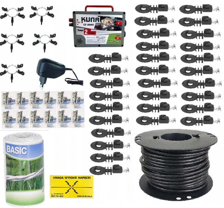 Zestaw przeciwko kunom kuna pastuch izolatory lina