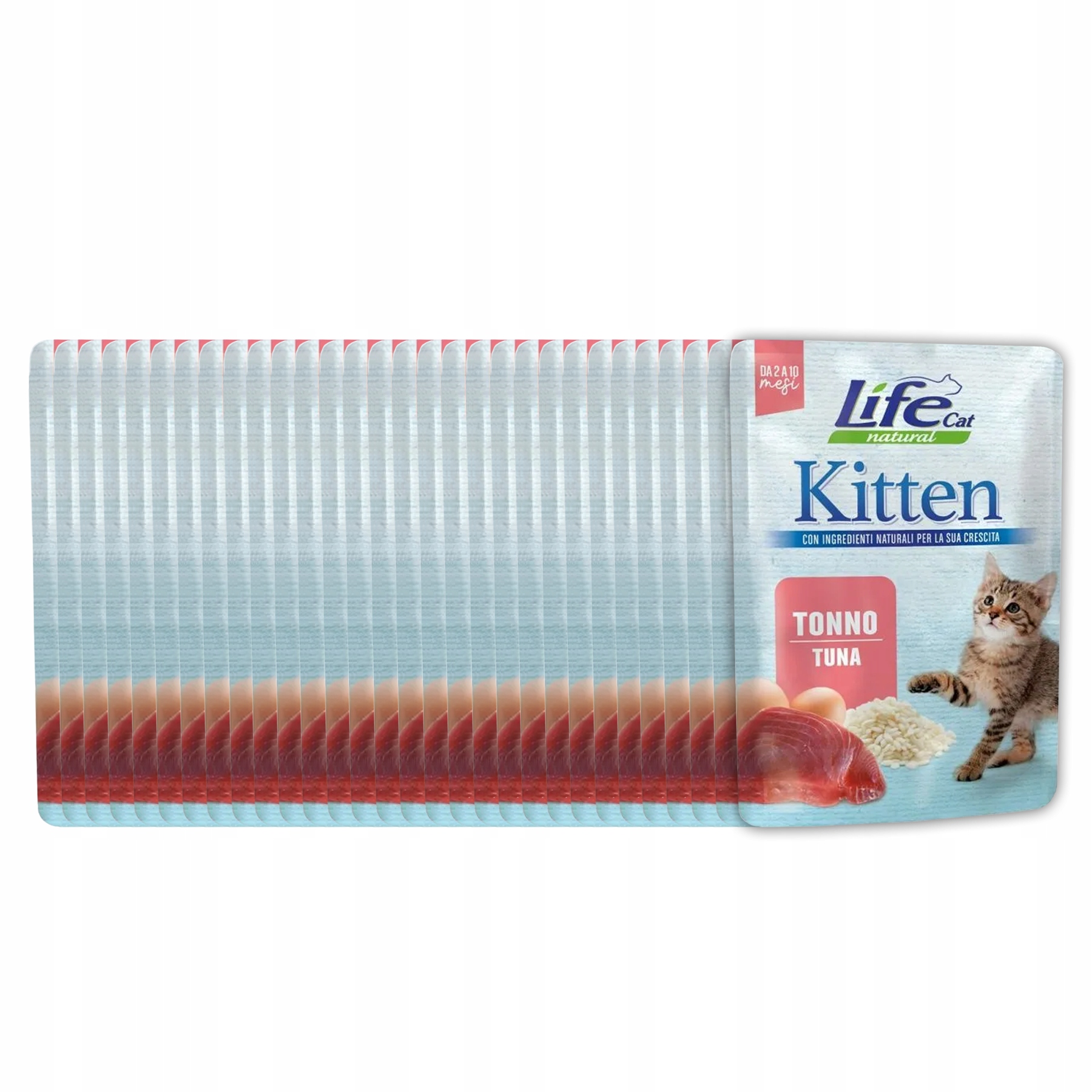 Life Cat Natural Kitten Krmivo pro koťata kapsička Set 30x70g tuňák