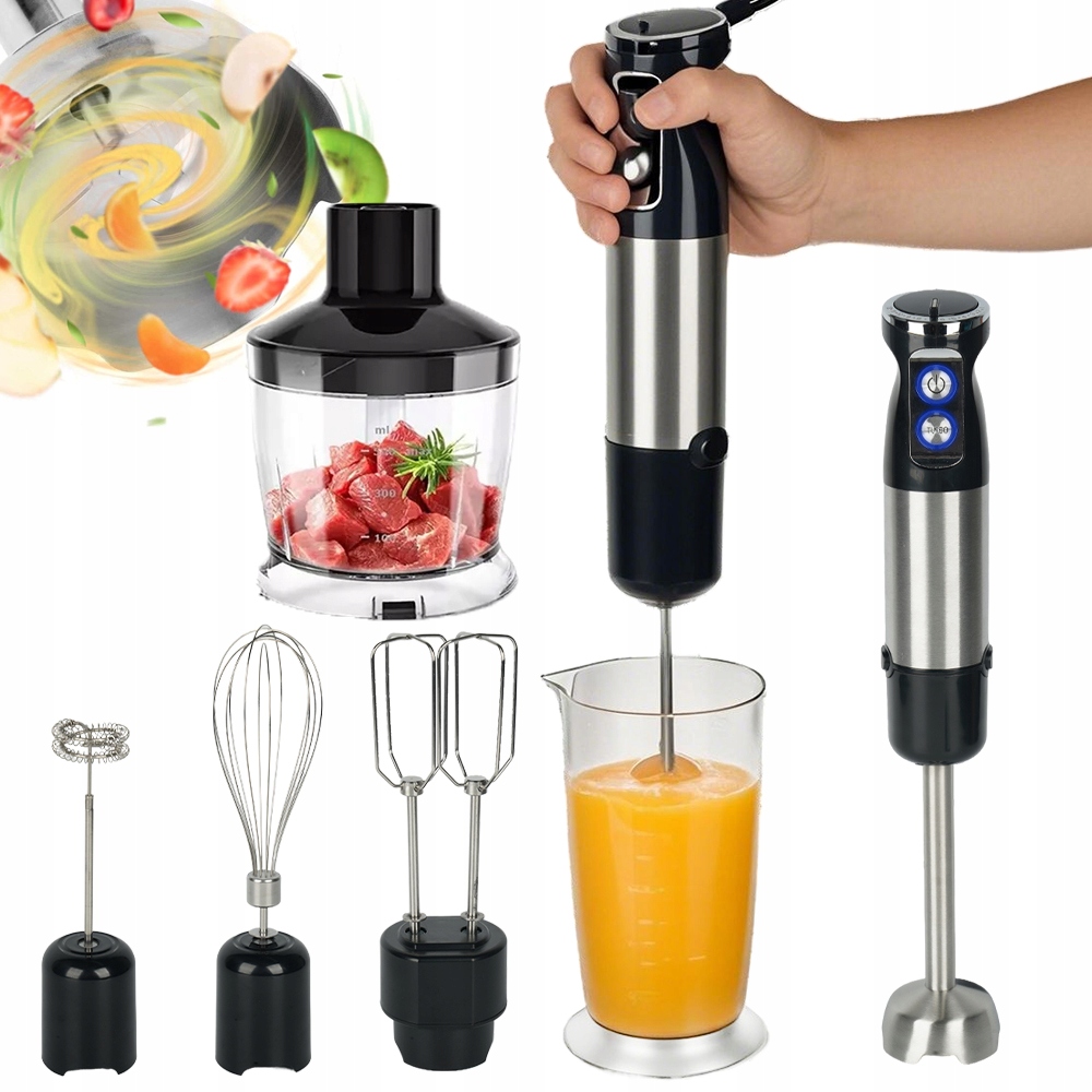 6V1 Tyčový Mixér, Multifunkční Mixér, 800W, Čepel, Síla Ničení