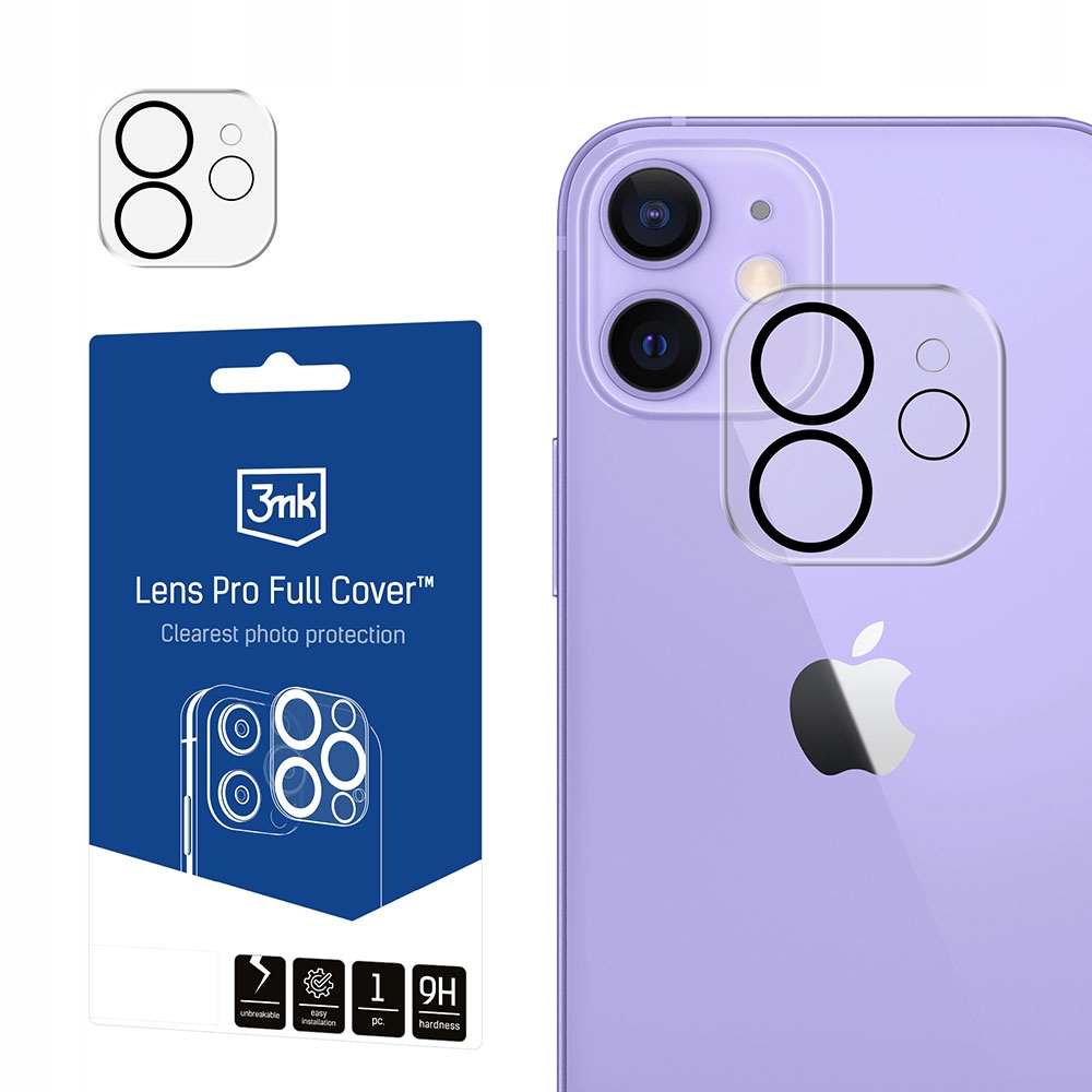 3MK Szkło Ochronne Lens Pro Full Cover Do Iphone 12 Ochrona Obiektywu