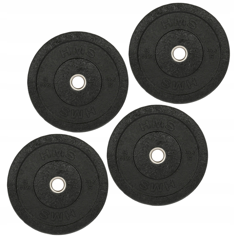 Hms Olympijské talíře s pogumovaným závažím na Osa činku Bumper 4x5 kg