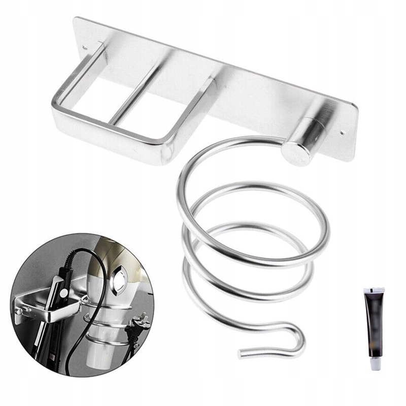 

Aluminiowy Uchwyt Na Suszarkę I Prostownice z klej