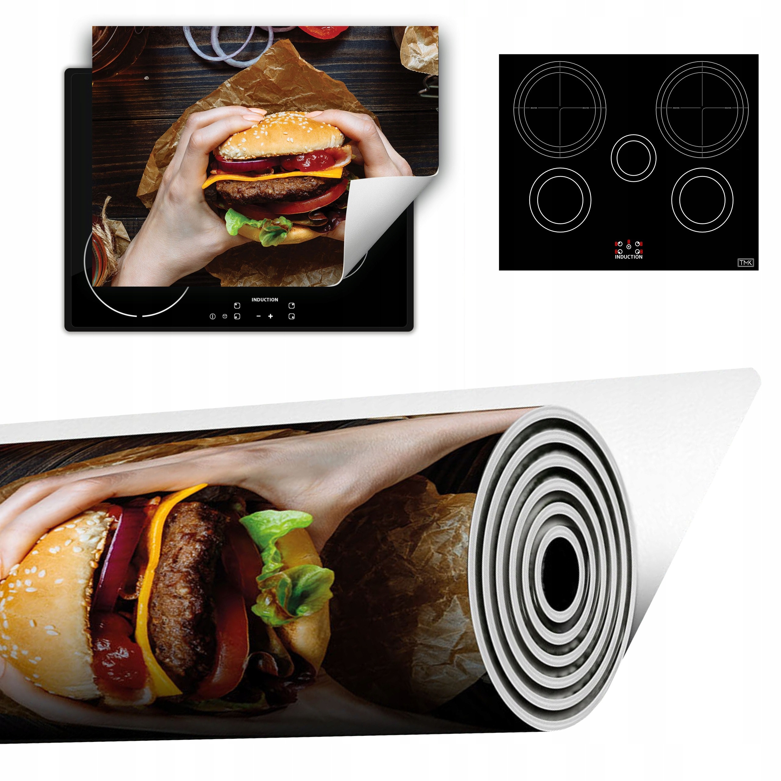 Vinylová Podložka Do Kuchyně Více Místa 70x52 hamburger