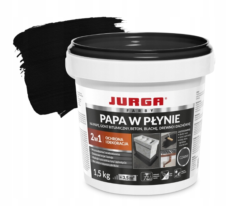 Papa w płynie Jurga 1,5 kg BIAŁA PĘDZEL GRATIS wodoodporna mrozoodporna Marka Jurga