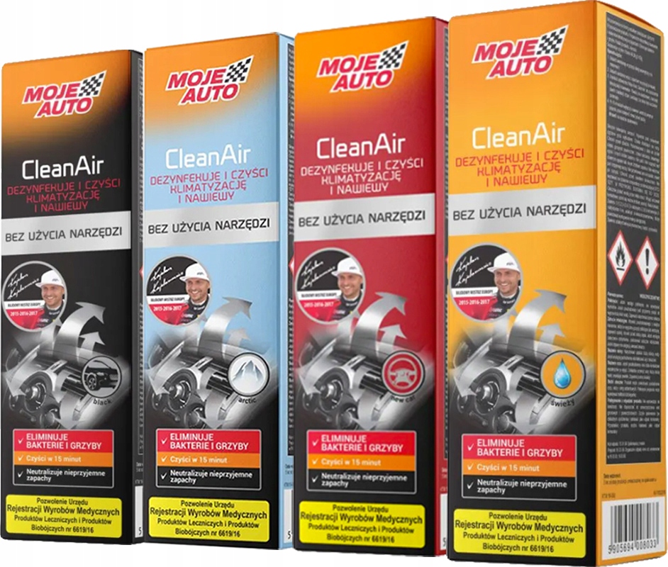 

Moje Auto Clean Air Do Klimatyzacji 4 x 150ml