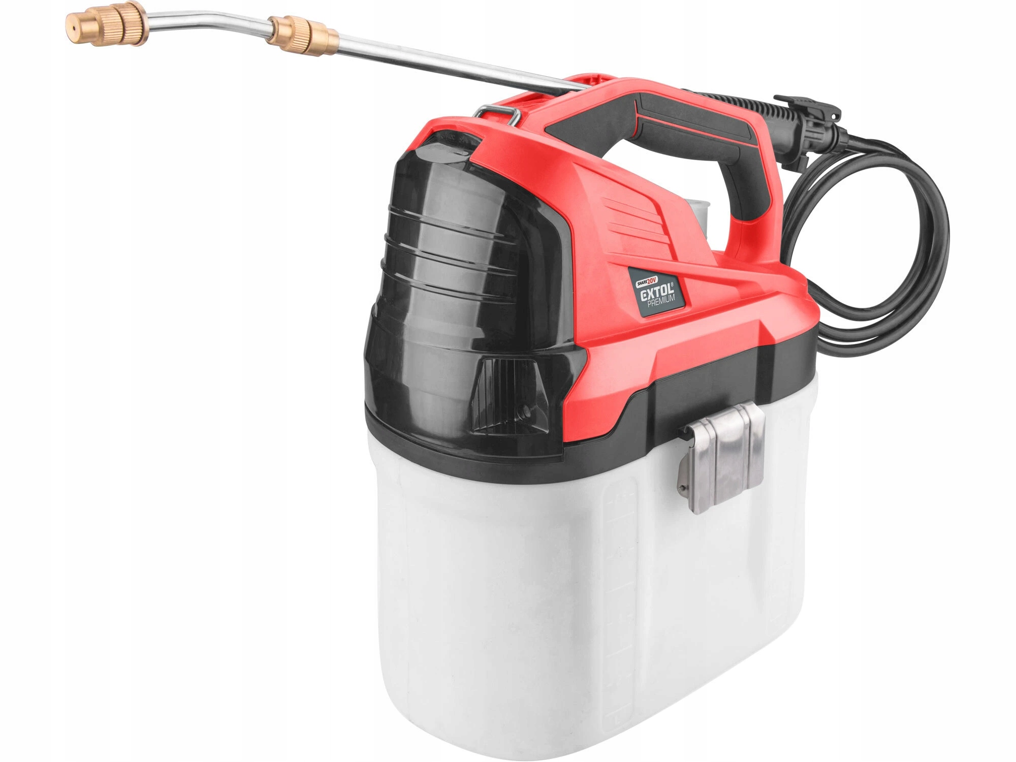 Postrekovač záhradný aku Share20V, bez aku a nabíjačky, 7,5L, 1,5bar, Extol