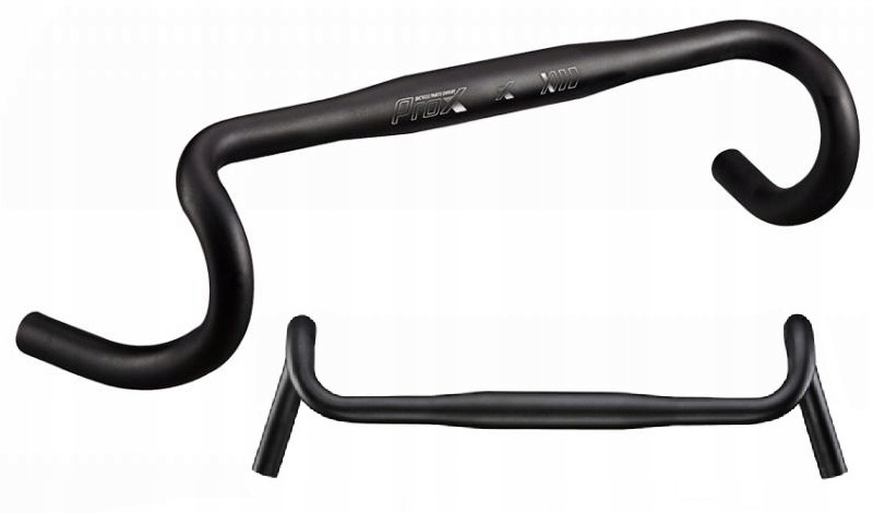 Kierownica Gravel 31,8/125/70 Szerokość 420mm Baranek Prox Czarna Mat Alu