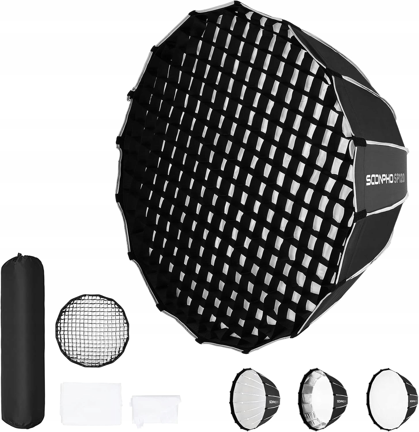 Parabolický Softbox Soonpho SP-120 Osvětlovací Deštník SL-60W VL150