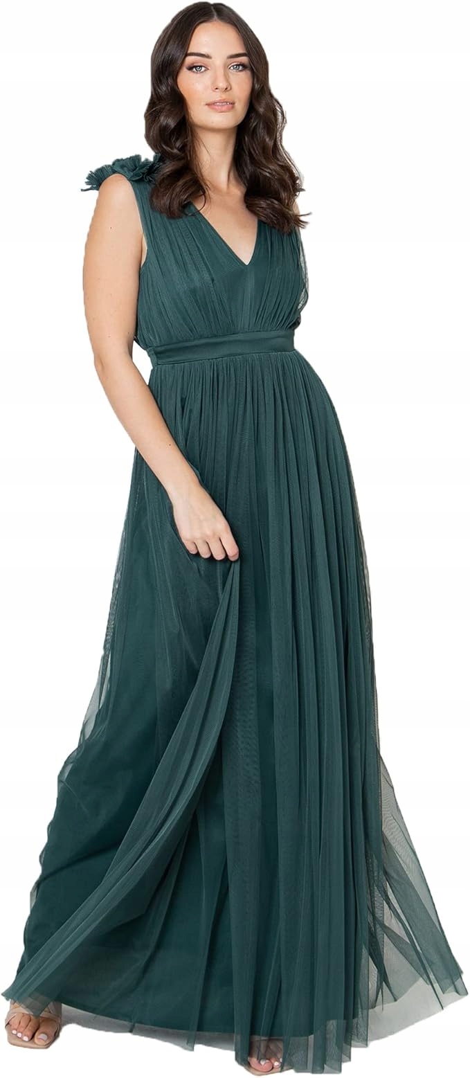 Maya Deluxe Plus Size Šaty Zelené Maxi 46 6_A