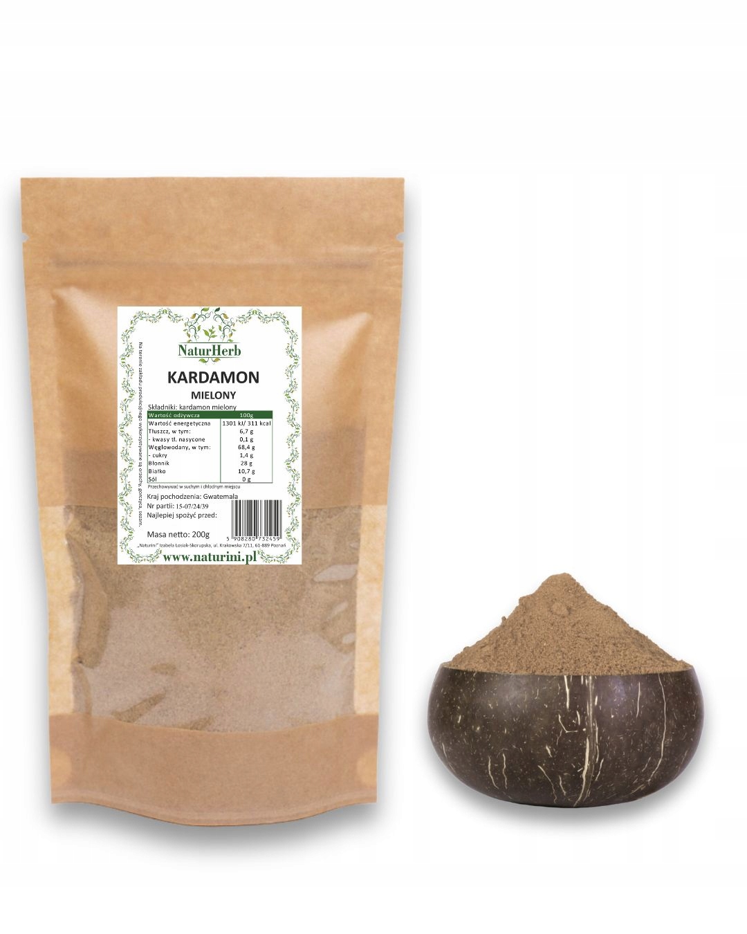 Levně Mletý Kardamom Aromatický od Naturini 1KG