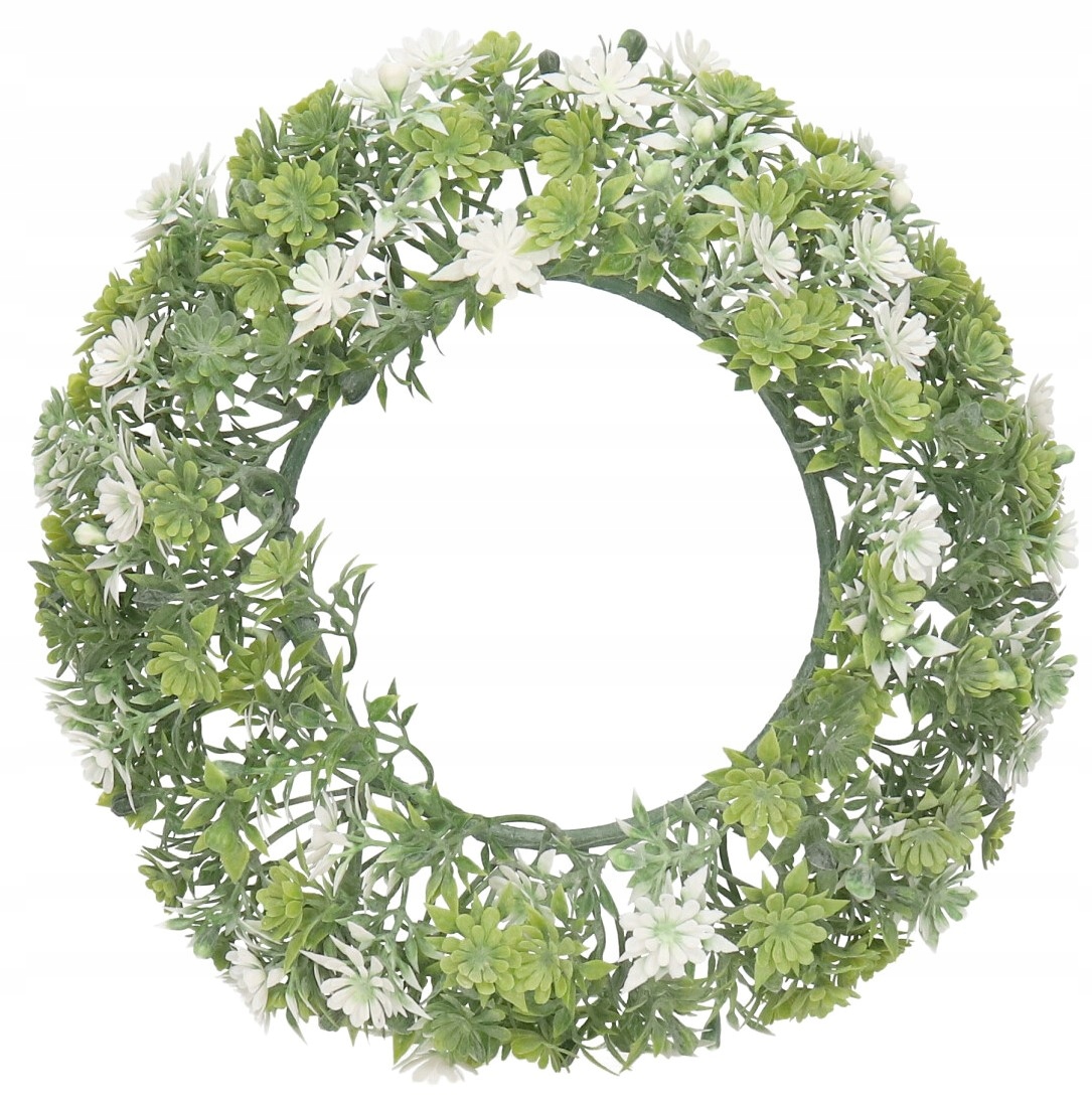 

Wianek Dekoracyjny Wianki Sztuczne Kwiaty Duży