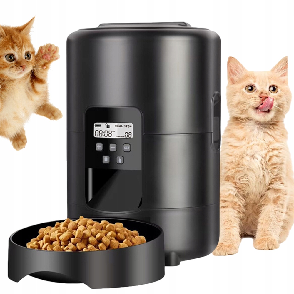 Levně Automatický Dávkovač Misky Krmiva Pro Psa Kočku LCD Chronometráž Usb Zástrčka