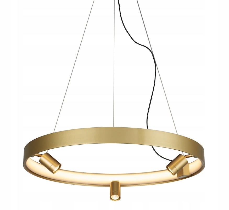 Spotring moderná Led lampa s krúžkom 60 cm zlatá