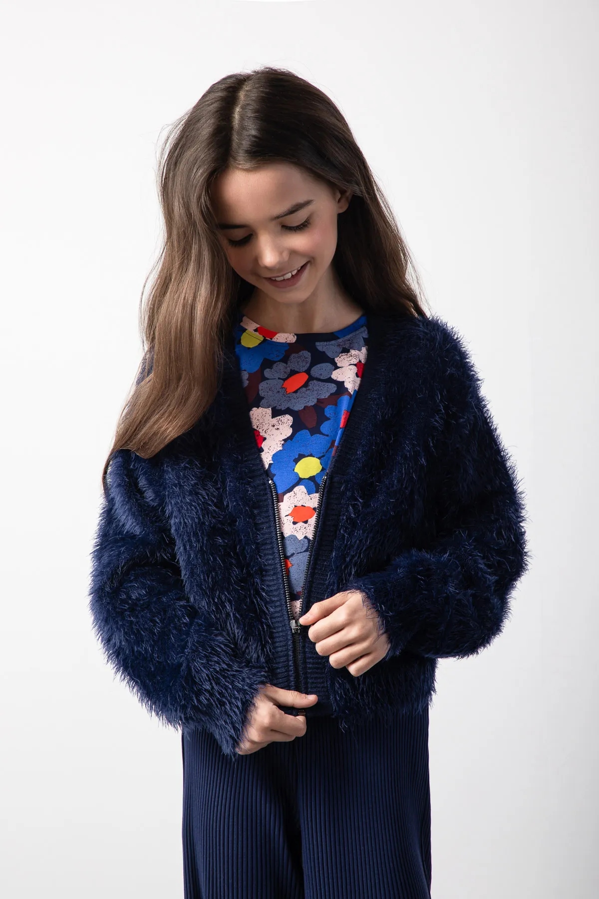 Кардиган для девочек, темно-синий кардиган Coccodrillo ZC5