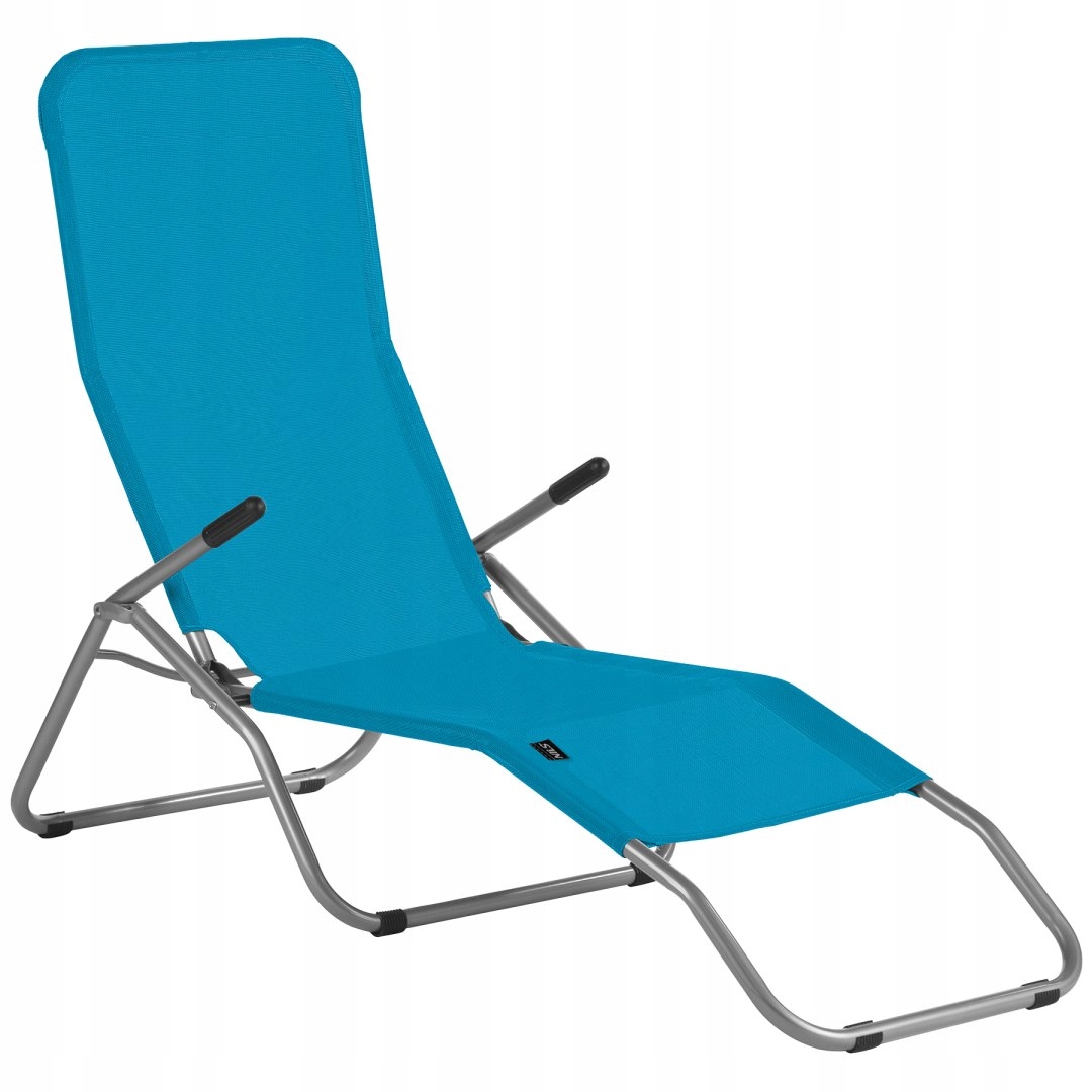 Leżak Turystyczny NC3017 Składany Regulowany Turkusowy Plaża Camping