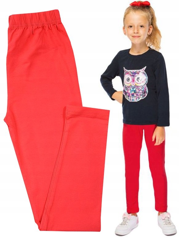 

Getry Legginsy Gładkie Bawełna czerwone 116 H004Y