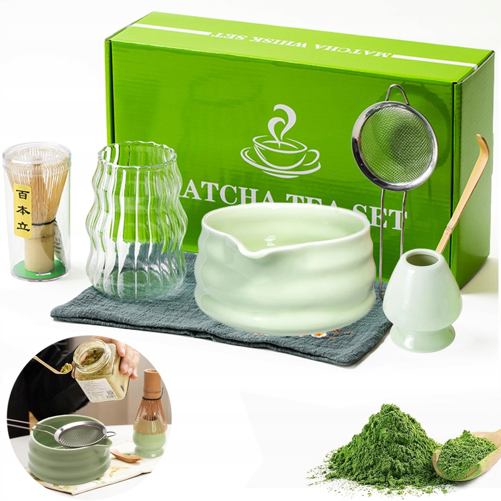 Startovací Sada: Bio Matcha Tradiční Miska Chasen Lžička Stojánek