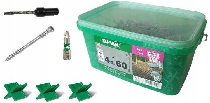 

Spax wkręty do deski tarasowej C4 4,5x60mm Bonus 3