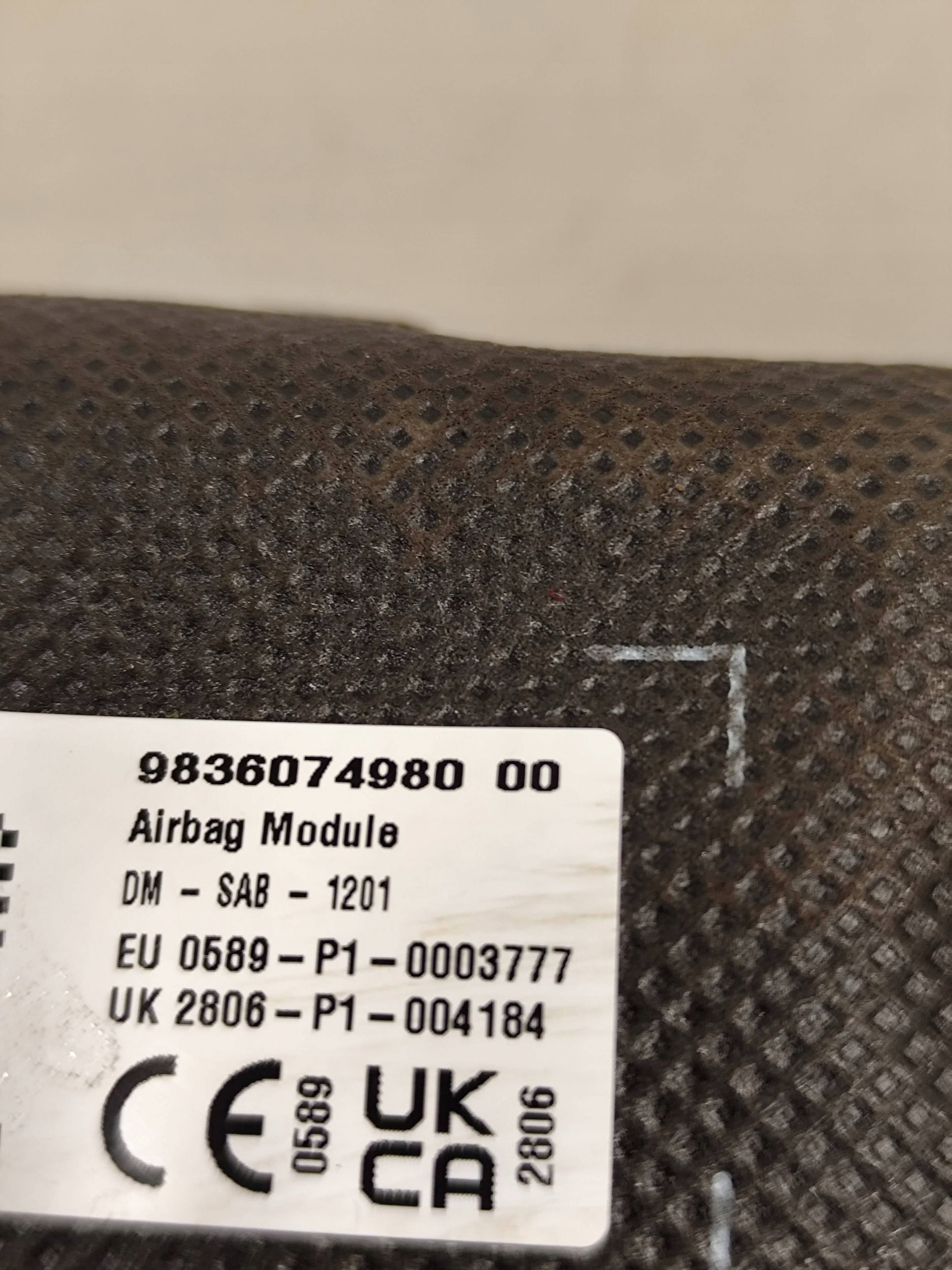OPEL MOKKA II B Airbag Sitz rechts 9836074980