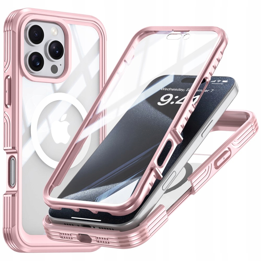Etui Pancerne Full Protect 360° do Magsafe Obudowa do Iphone 16 Pro
