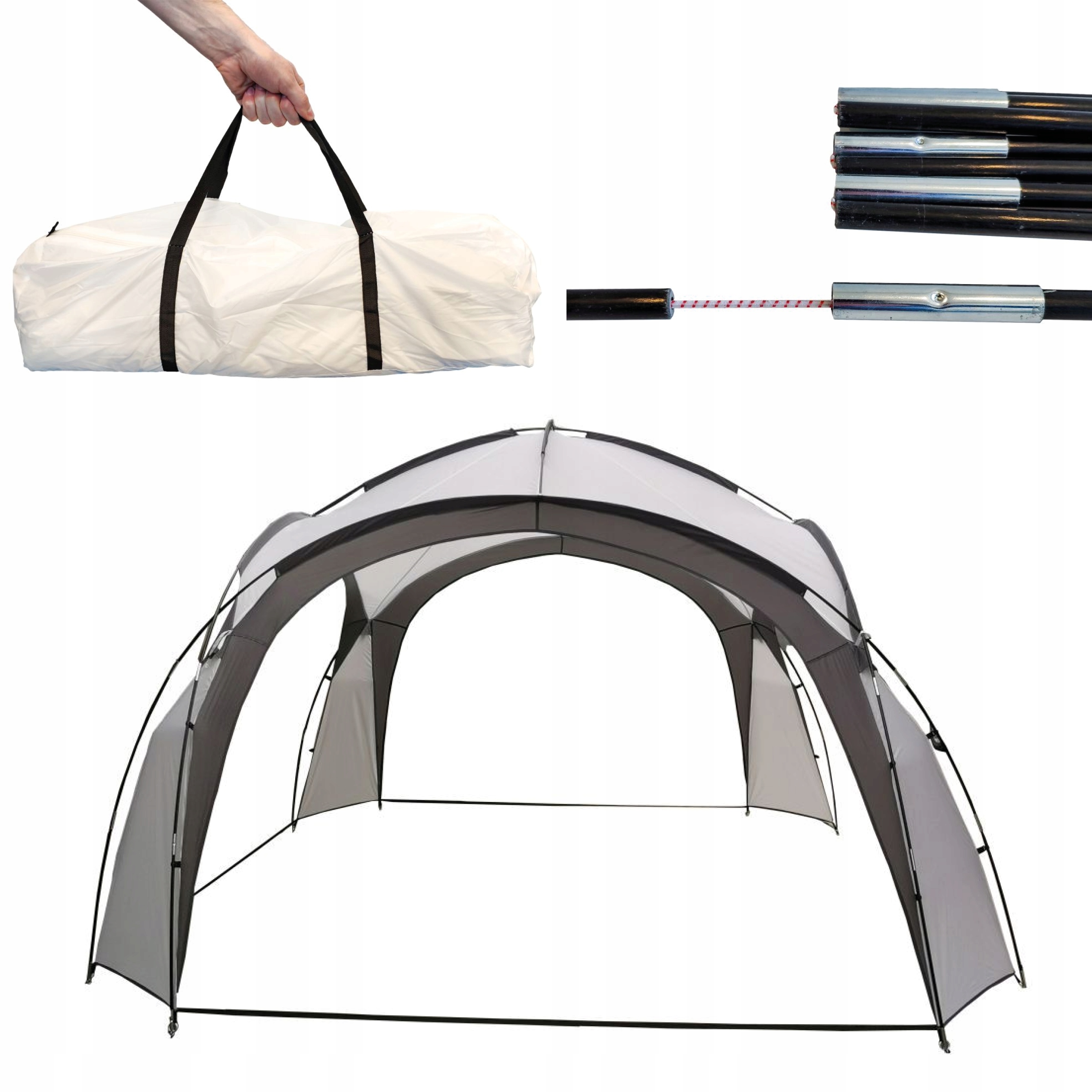 Namiot Pawilon Ogrodowy Eventowy Na Piknik Torba Szary