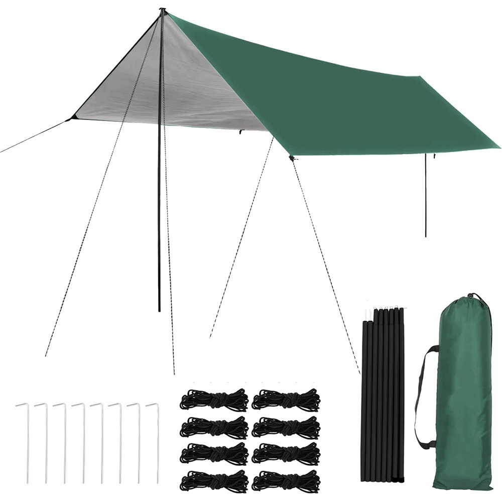Turistický Tarp Plachta Voděodolná Ochranná 300 X 300 CM Survival