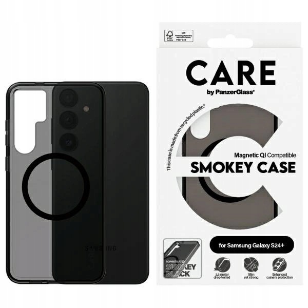 Etui Care by PanzerGlass Flagship Qi Case na Samsung Galaxy S24+ czarne