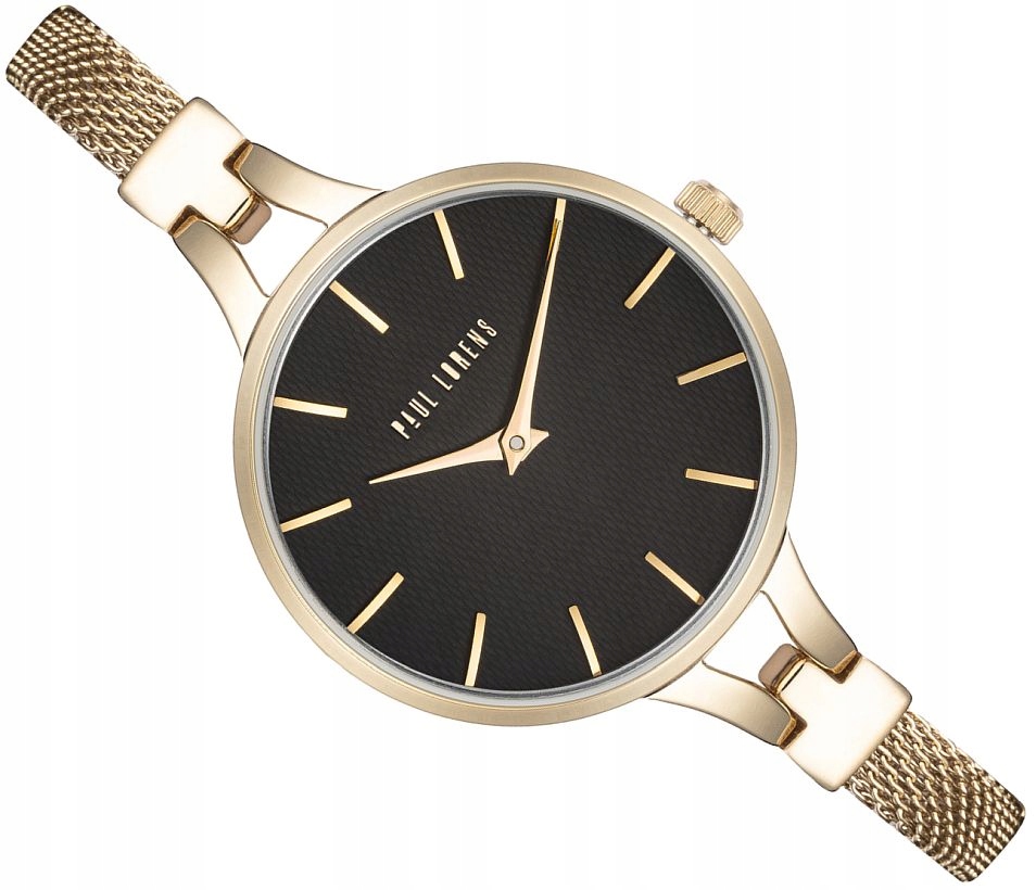 Elegantní A Módní Dámské Hodinky Paul Lorens PL12878B-1D1 Zlatý Mesh 32 mm