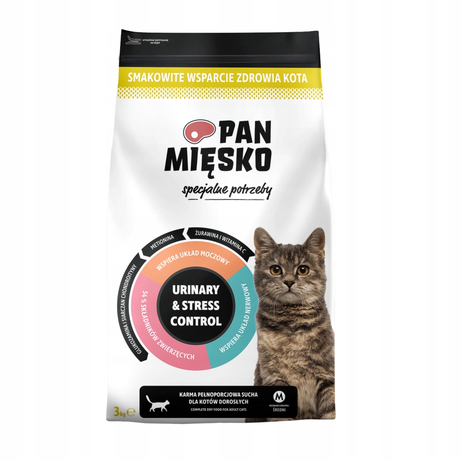 Pan Mięsko – Urinary & Stress Control Krůta pro dospělé kočky 3 kg