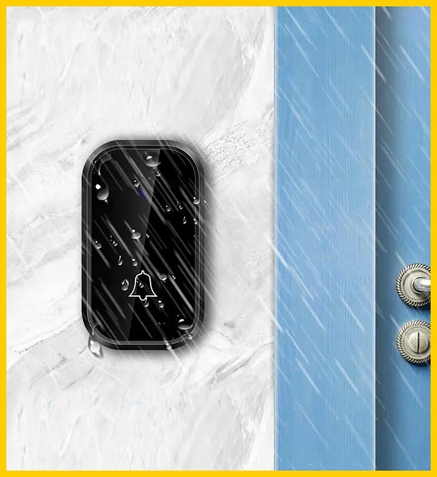 BEZPRZEWODOWY DZWONEK DO DRZWI WODOODPORNY + DUŻY ZEGAR 200m Głośność 100 dB