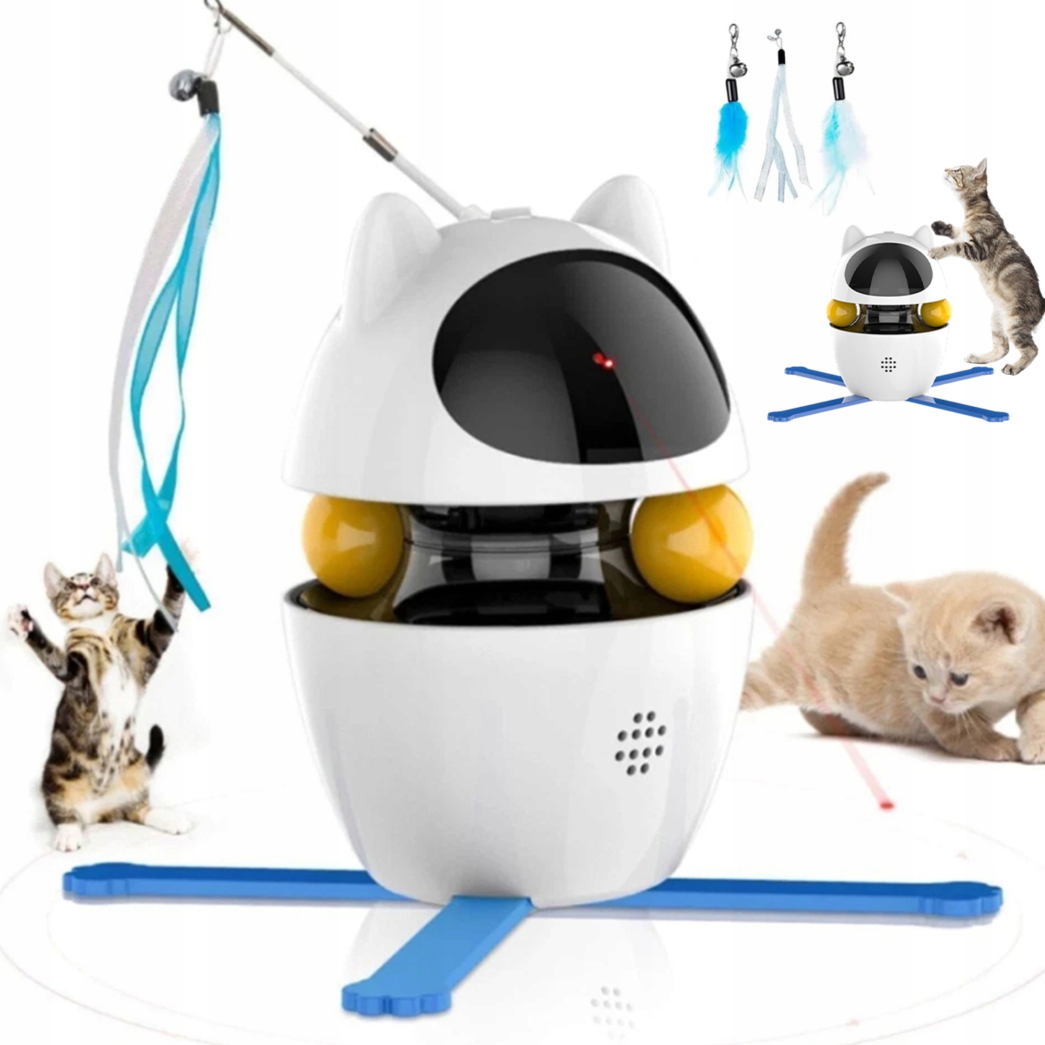 Levně Inteligentní Laserová Interaktivní Hračka Pro Kočky S 3 Nastavitelnými Rychlostmi