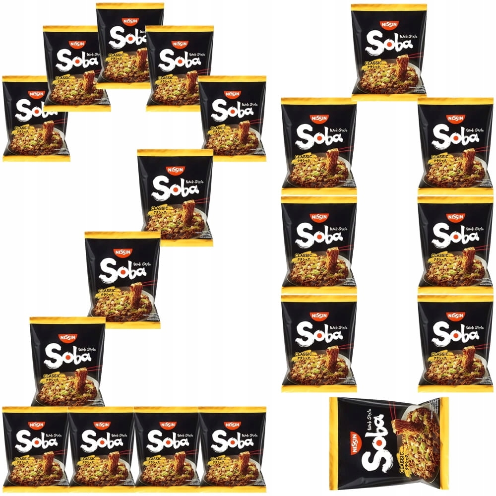 20x Zupka Błyskawiczna Makaron Instant Danie Classic Soba Wok 109g Nissin