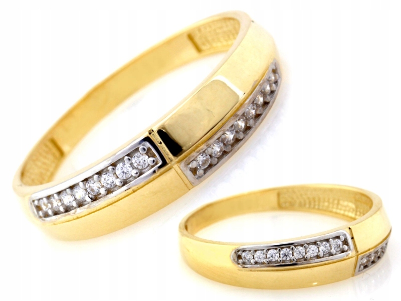 Prstýnek s bílým zlatem a zirkony, ryzost 585, vel.