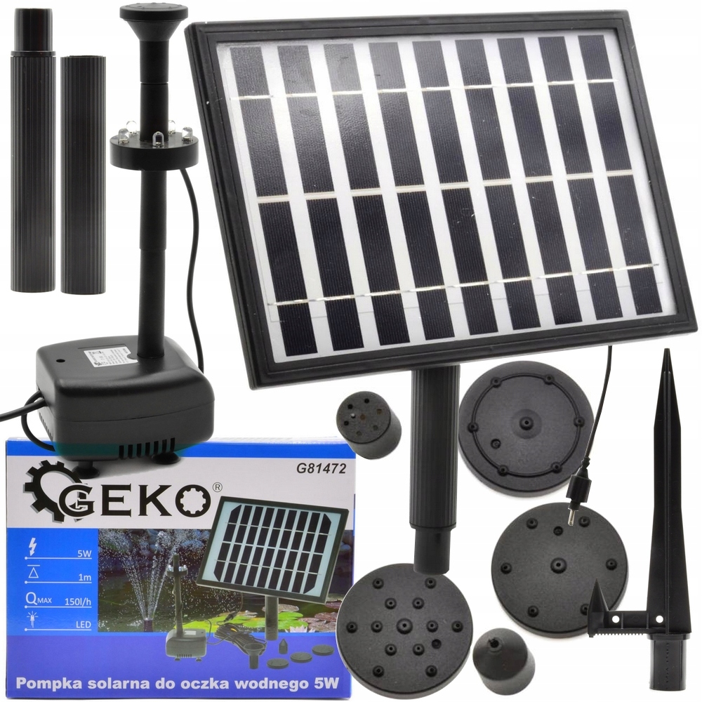 

Pompa solarna do oczka wodnego 5W fontanna Led