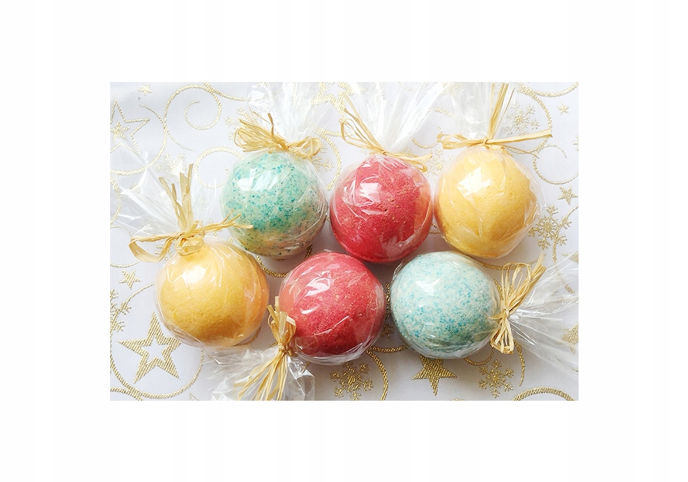 ZESTAW KULE DO KĄPIELI - 6 szt. NATURALNE MUSUJĄCA KULA Relaksujące Prezent