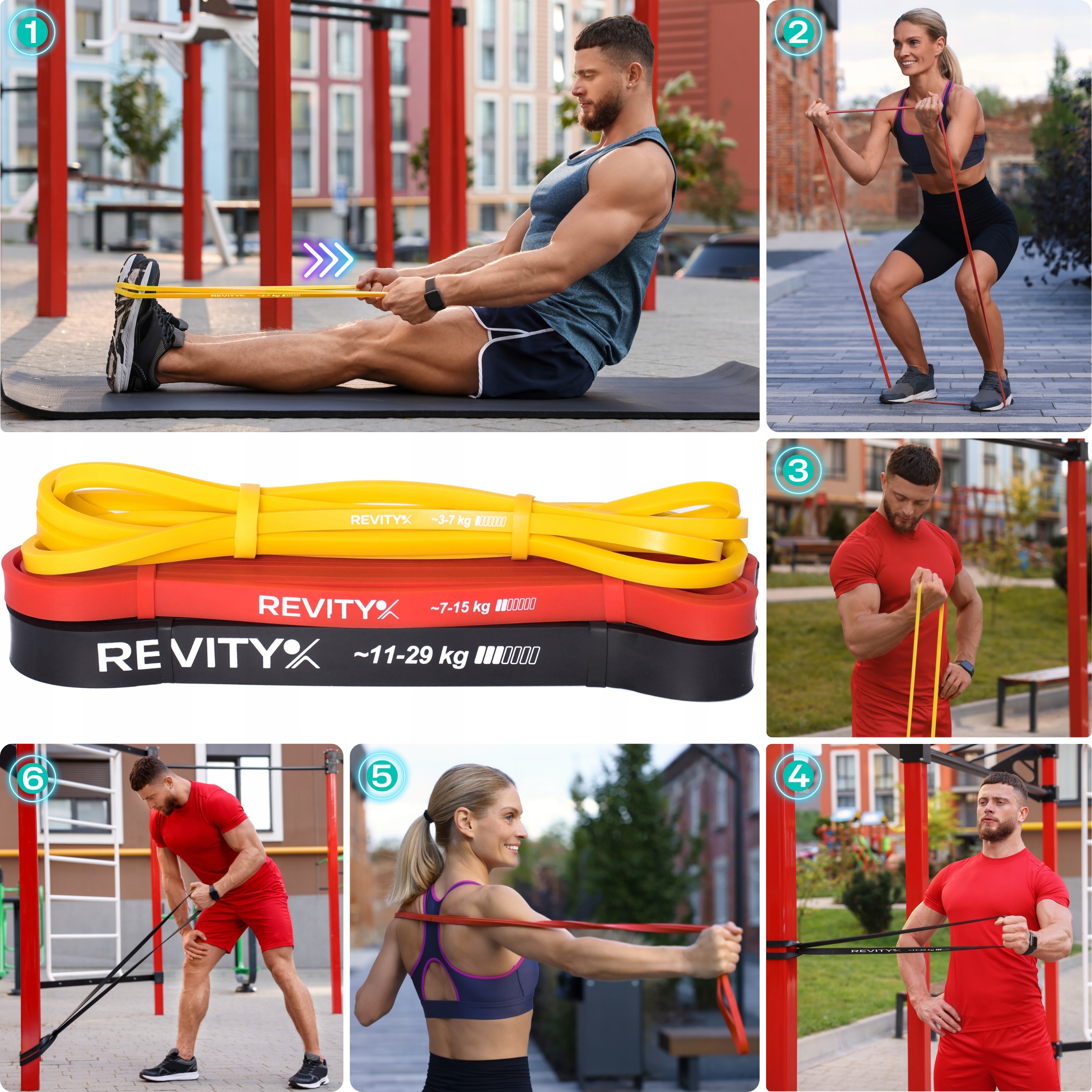 GUMY DO ĆWICZEŃ POWER BAND TAŚMY OPOROWE FITNESS CROSSFIT MOCNE TRWAŁE Grubość 22 mm