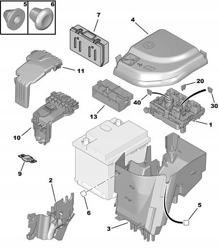 OBUDOWA BEZPIECZNIKOW CITROEN PEUGEOT oe Part number 6500CC